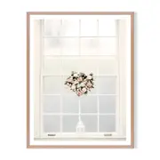 Window Love Framed Printed Wall Art - Timber