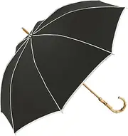 ビコーズ(because) Because B-951024 Long Umbrella, Plain Piping, Black
