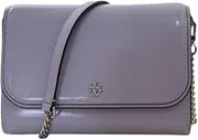[Tory Burch] Emerson Patent Chain Wallet 139427 Violet Sky 537, Purple, One Size, Crossbody
