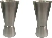Stainless Steel Jigger Cups Bell Jigger Double Cocktail Jigger Measuring Bar Jigger 1oz/2oz Peg Measure Cup 30/60 ml Pack of 2