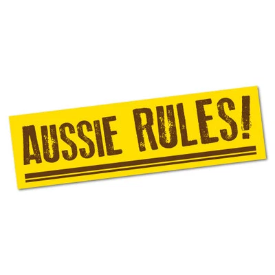 Aussie Rules Sticker Aussie Car Flag 4x4 Funny Ute #5422EN