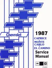 1987 Chevrolet Caprice El Camino Monte Carlo Shop Service Repair Manual Engine