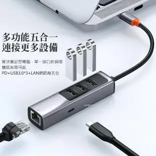 【Mcdodo 麥多多】隨享系列 五合一 Type-C TO HUB集線器(PD100W/LAN網路孔/USB3.0*3/OTG)