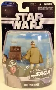 LUKE SKYWALKER ( 4" ) STAR WARS SAGA ACTION FIGURE #036 w/RED ANAKIN HOLO FIGURE