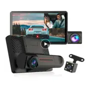 1080P Dash Cam Car 4in 3 Lens Front Inside Rear Camera Video Recorder G-Sensor (for: Volvo)