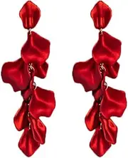 [OMGAME] Colorful Acrylic Floral Statement Earrings for Women Long Dangle Earrings for Women Tropical Flower Earrings for Women Fashion Tassel Earrings Beach Earrings