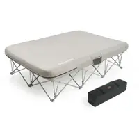 在飛比找momo購物網優惠-【May Shop】附雙枕 戶外折疊雙人床便攜式戶外加寬行軍