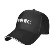 Moon Phases Baseball Cap Men Women - Duck Tongue Classic Sandwich Hat Plain hat