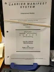 BRAND NEW UNUSED ENHANCEMENT For MAS 90 CARRIER MANIFEST WITH LICENSE.