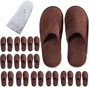 A to Z PRO 12 Pairs disposable slippers for Guests, Ideal for Hotel, Home Indoor/Outdoor Use, Non-Slip, Washable & Reusable, Fits US Men Size 10, Women 11, Perfect for Travel, Bridesmaid, Wedding