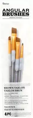 Brown Taklon Brush Set Angular 4/Pkg