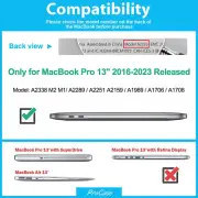 for MacBook Pro 13 M2 2023, 2022, 2016-2021 A2338 M1 A2289 A2251 A2159 A1989 ...
