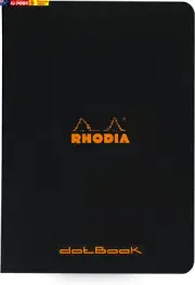 Cahier A5 Dot Grid Notebook, Black