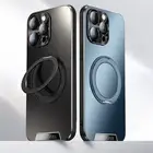 For iPhone 13 14 15 16 Pro Max TPU+Hard PC Case Shockproof w/ Magnetic Kickstand