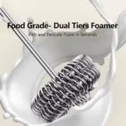 Electric Milk Coffe Foamer Wireless Blender Stainless Steel Handheld Frother