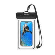 Catzon Waterproof Mobile Phone Bag IPX8 Phone Case with Lanyard Dry Bag for Up to 8.2 Inch-Black