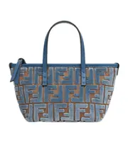 Fendi Roll Monogram Mini Tote Bag One size light blue