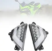 Artudatech LED Front Turn Signal Light For Ka-wasaki NINJA 300 400 650 ZX-6R ZX-4RR 2013+ Clear