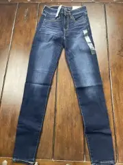 American Eagle Next Level Stretch Jegging Size 000 Darkness Falls NO 2262