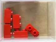 LEGO Parts - Red Brick 1 x 1 x 1 2/3 with Studs on Side - No 32952 - QTY 5