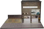 Generic Car Shop Model Diorama 1/64 Scale Miniature Architectural Scene for Men