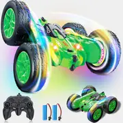 Kids Stunt Remote Control Car 2.4G HZ Remote Control Cars RC Stunt Car Remote Control Green