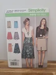 Simplicity 2257 Sewing Pattern Misses Skirts Size 8 10 12 14 16 - 6 styles Uncut