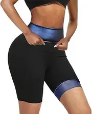 [Generic] Sauna Sweat Shorts for Women Slimming Compression Workout Thermo Waist Trainer Slimming Leggings Pants Body Shaper
