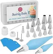 HiFEN® 65PCS Cake Decorating Kit with Piping Tips, Pastry Bags, Spatulas, Icing Tools & More – Complete Baking Supplies Set for Cake, Cupcake & Cookie Decorating