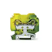 A●10pcs WAGO 283-107 ​2-Conductor Ground Terminal Block 16mm² Green-Yellow New