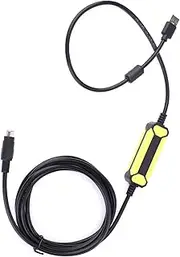 Programming Cable Fit for FX1S/1N/2N/3U FX Series PLC USB-SC09-FX, Durable PVC Shell with LED Indicator and Waterproof, 2.5 Meters for WIN7/for XP/for Vista, Bare Copper Wire