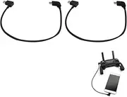New! 2pcs 11.8 inch Micro USB to USB C Remote Controller Cable for DJI Mavic Mini/Mini SE/Mavic Air/Mavic 2 Pro/Zoom/Mavic Pro/Spark Nylon Braised Phone Tablet OTG RC Cord (Type-C Connector)
