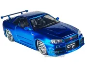 BRIAN'S NISSAN GTR SKYLINE R34 BLUE "FAST & FURIOUS" 1/24 JADA 97173