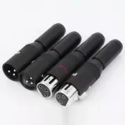 4PCS Gold/Silver Plated XLR Plugs 3Pin XLR Connectors Male Female Audio Adapters