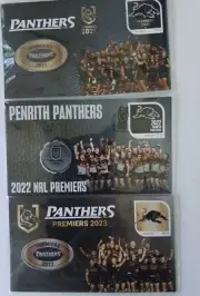 2021, 2022 & 2023 NRL Premiers Penrith Panthers Back to Back Medallion PNC’s (3)
