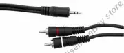 Lot25 HQ 6ft Stereo 1/8"Male~Dual RCA-M Audio Cable/Cord,3.5mm PC/IPOD~AUX{BLACK