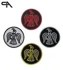 Viking Hawk Odins Raven Patch Embroidered Iron on Sew on patch For Clothes 7CM