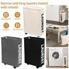 23inch Slim Laundry Basket 44L Rolling Laundry Hamper on Wheels veRxq