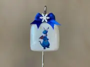Doc McStuffins Stuffy 3” Square Cube Shaped Glass Ornament~Handmade In USA, New!