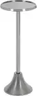 Sanzo Modern Pedestal Side Table, 9 X 9 X 23, Silver, Decorative End Table with