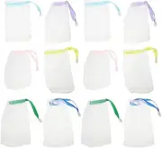 WOONEKY 25Pcs Exfoliating Soap Saver Bags Durable Mesh Storage Pouches for Home Use Convenient Drawstring Design for Easy Foaming and Skin