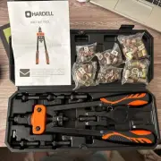 As Is, Not Tested!!! 14" Hand Rivet Nut Gun Kit-with 6 Metric & SAE Mandrel