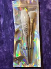 FARAH Essential Duo Brush 2 pc Set Blush Contour Powder Tapered Angled Synthetic