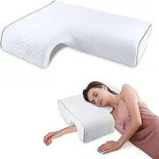 CHONYI Memory Foam Cuddle Pillow, Arched Cuddle Couples Pillow Arm with Arm Hole for Sleeping, Anti-Compression Hand Memory Foam Neck (Right)