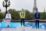 Grace Brown Cycling Time Trial 2024 Paris Gold Medal win Photo 13