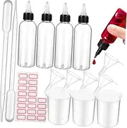 iplusmile 1Set Sample Bottles with Pipettes Funnels Measuring Cups Leak Storage Containers for Chemistry Lab with Labels Easy Liquid Transfer Organization
