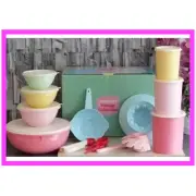 Tupperware Vintage Set - Strainer/Fix-N-Mix Bowl/Jel-Ring Mold/Measuring Cups