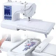 Automatic Sewing Machine,Electric Embroidery Machine 158 Built-in Designs with 4" x 9.2" Embroidery Area and LCD Touch Screen, 210 Built-in Letters and 30 Pattern Borders, Sewing Made Easy