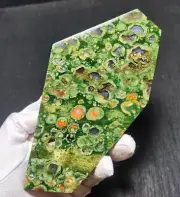 Rare 327G Natural Polished Colorful Sparrow Agate Slices Healing YX391