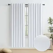 KEQIAOSUOCAI Linen Doorway Curtains Back Tab Rod Pocket Bedroom Entryway Clos...